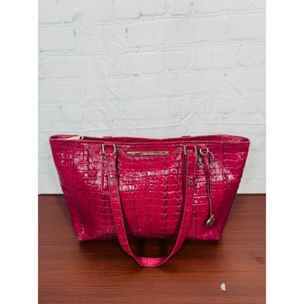 Brahmin‎ Medium Asher Tote Merlot Ombre Melbourne Leather Red Burgundy
